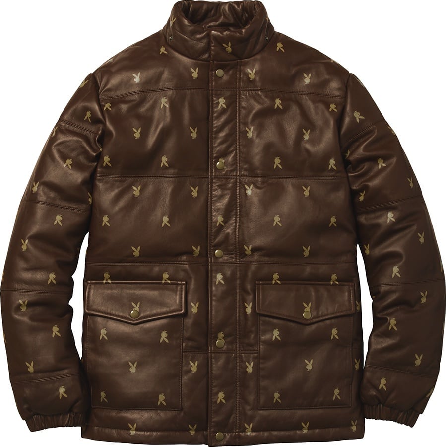 Supreme/Playboy© Leather Puffy Jacket view 5